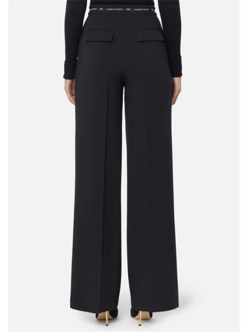 PANTALONI CON NASTRO LOGO ELISABETTA FRANCHI | PA10356E2110 Nero
